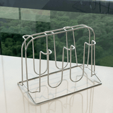 Suporte Porta 6 Copos Art Cook Cromado - Ela Decora